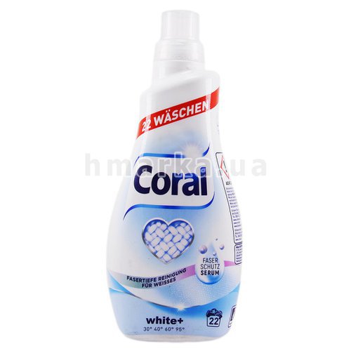 Фото Гель для прання білих речей Coral White, 1.1 л № 1