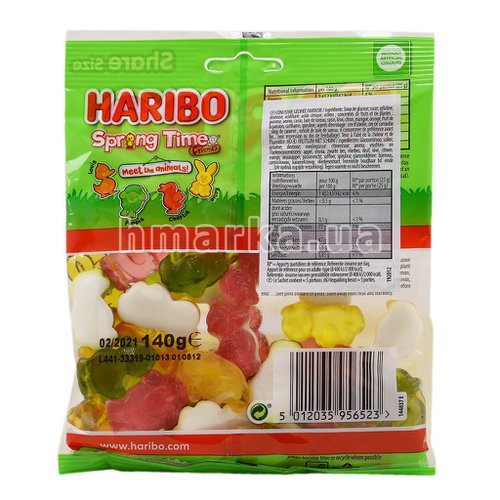 Фото Haribo желейні звірята з фруктовими смаками, 140 г № 2