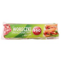 Пакети для сніданків з кліпсами, 18 х 28 см, прозорі, 150 шт.