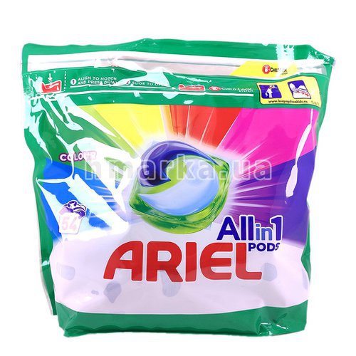 Фото Капсули для прання кольорової білизни Ariel All in Pods, 54 шт. № 3