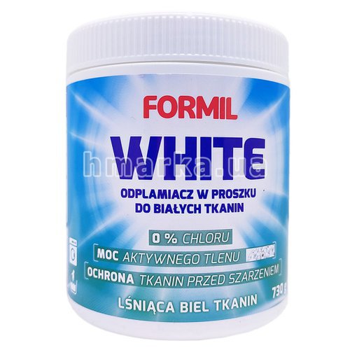 Фото Плямовивідник без хлору для білого одягу Formil White, 730 г № 1