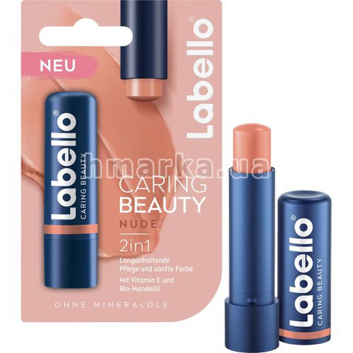 Фото Бальзам-догляд за губами Caring Beauty Nude від Labello, 4,8 г № 2