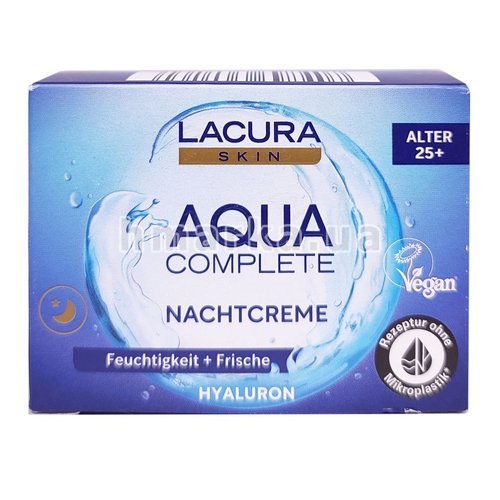 Фото Нічний крем для обличчя LACURA Aqua Complete 20+, 50 мл № 1
