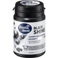 Жувальна гумка Dontodent Black Shine з активованим вугіллям, 50 шт