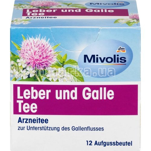 Фото Чай лікувальний Mivolis печінково-жовчний (12 пакетиків), 21 г № 1