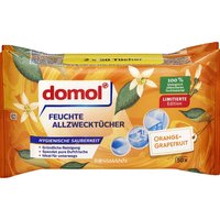 Універсальні вологі серветки для прибирання Domol Апельсин-Грейпфрут, 2*50 шт.