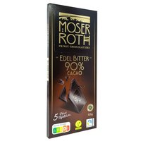 Чорний гіркий шоколад Moser Roth, 90% какао, 125 г