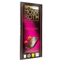 Темний шоколад Moser Roth з журавлиною, 125 г