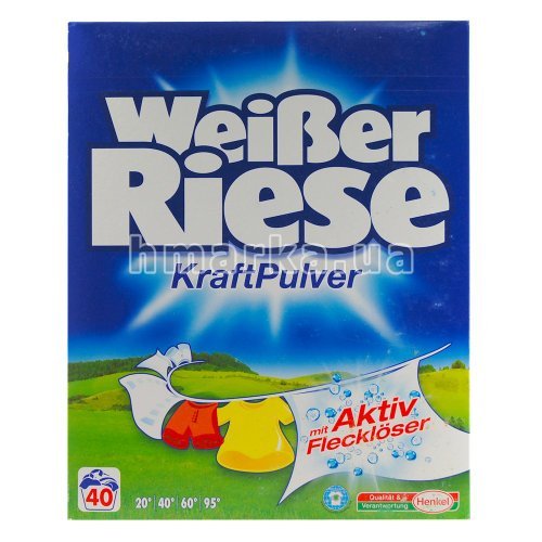 Фото Пральний порошок Weisser Riese "Kraft Pulver" універсальний, 2.8 кг № 1