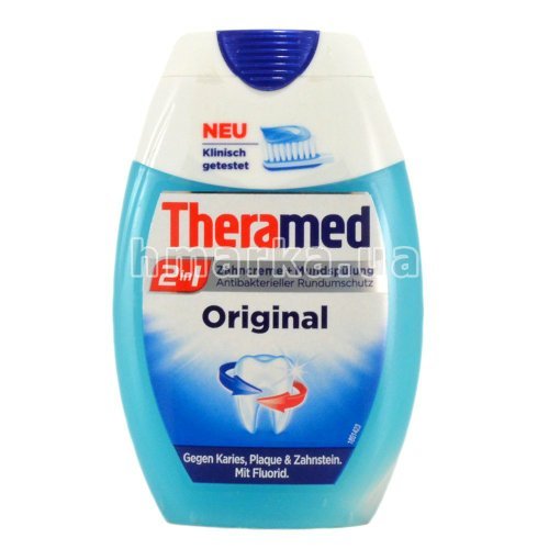 Фото Зубна паста + ополіскувач для рота Theramed "Original", 75 мл № 2