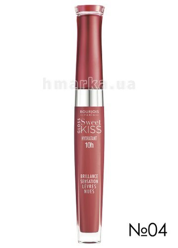 Фото Блиск для губ Bourjois SWEET KISS зволожуючий, № 4 фіолетово-червоний, 5.7 мл № 1