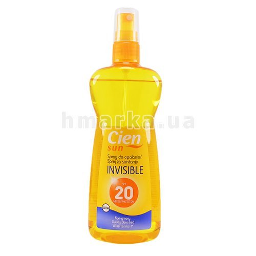 Фото Сонцезахисний спрей Cien Sun Invisible SPF 20, 250 мл № 1