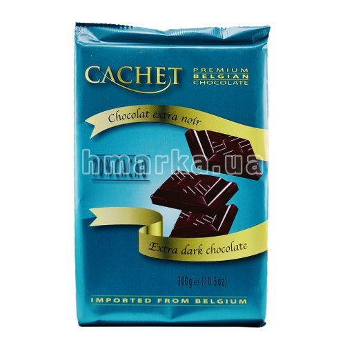 Фото Шоколад екстра чорний CACHET "Dark Chocolate", 70 % кaкao, 300 г № 2